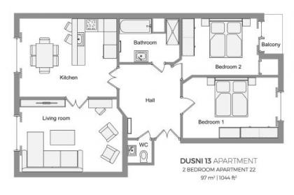 Spacious And Bright Apartment Dusni 13 - image 2